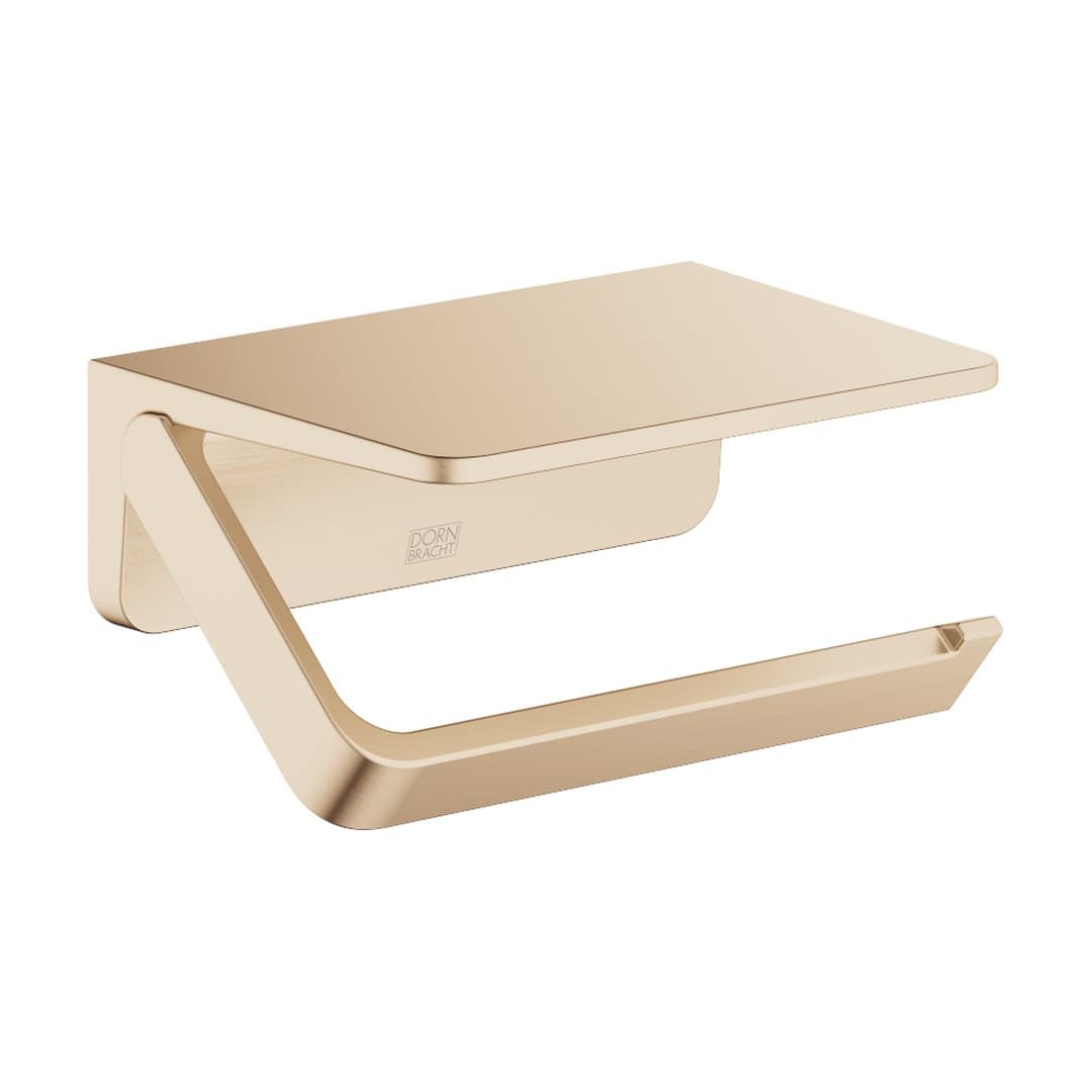 Dornbracht – Θήκη Χαρτιού – Tissue holder with shelf – Brushed Light Gold (PVD) (83515976-27)