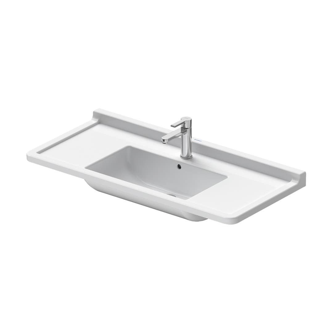Duravit Starck 3 – Νιπτήρας Κρεμαστός – 1050×485 mm, 1 οπή, με υπερχείλιση – White High Gloss (0304100000)