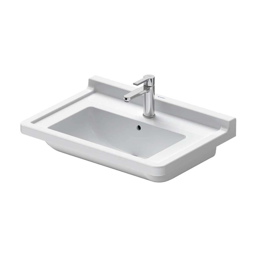 Duravit Starck 3 – Νιπτήρας Κρεμαστός – 700×490 mm, 1 οπή, με υπερχείλιση – White High Gloss (0304700000)