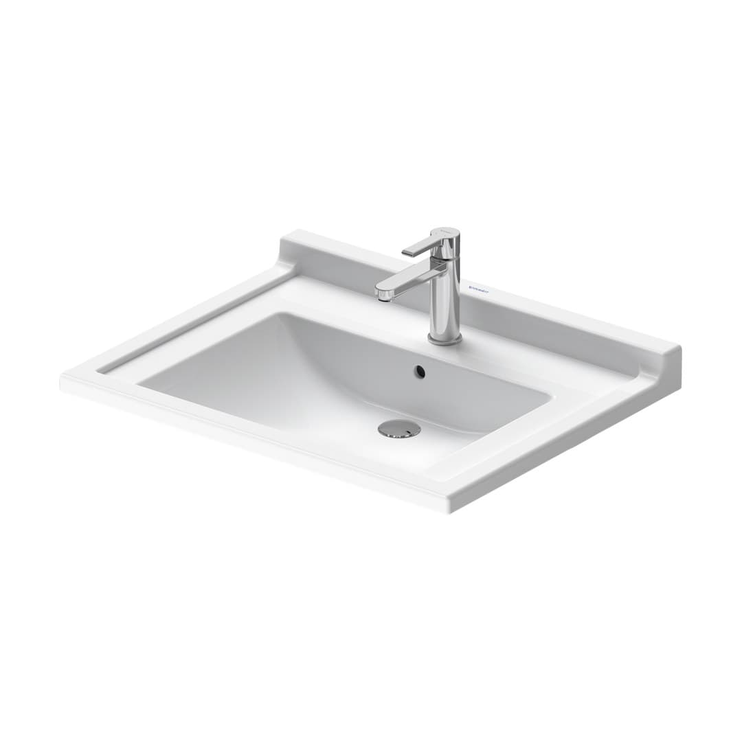 Duravit Starck 3 – Νιπτήρας Κρεμαστός – 700×545 mm, 1 οπή, με υπερχείλιση – White High Gloss (0309700000)