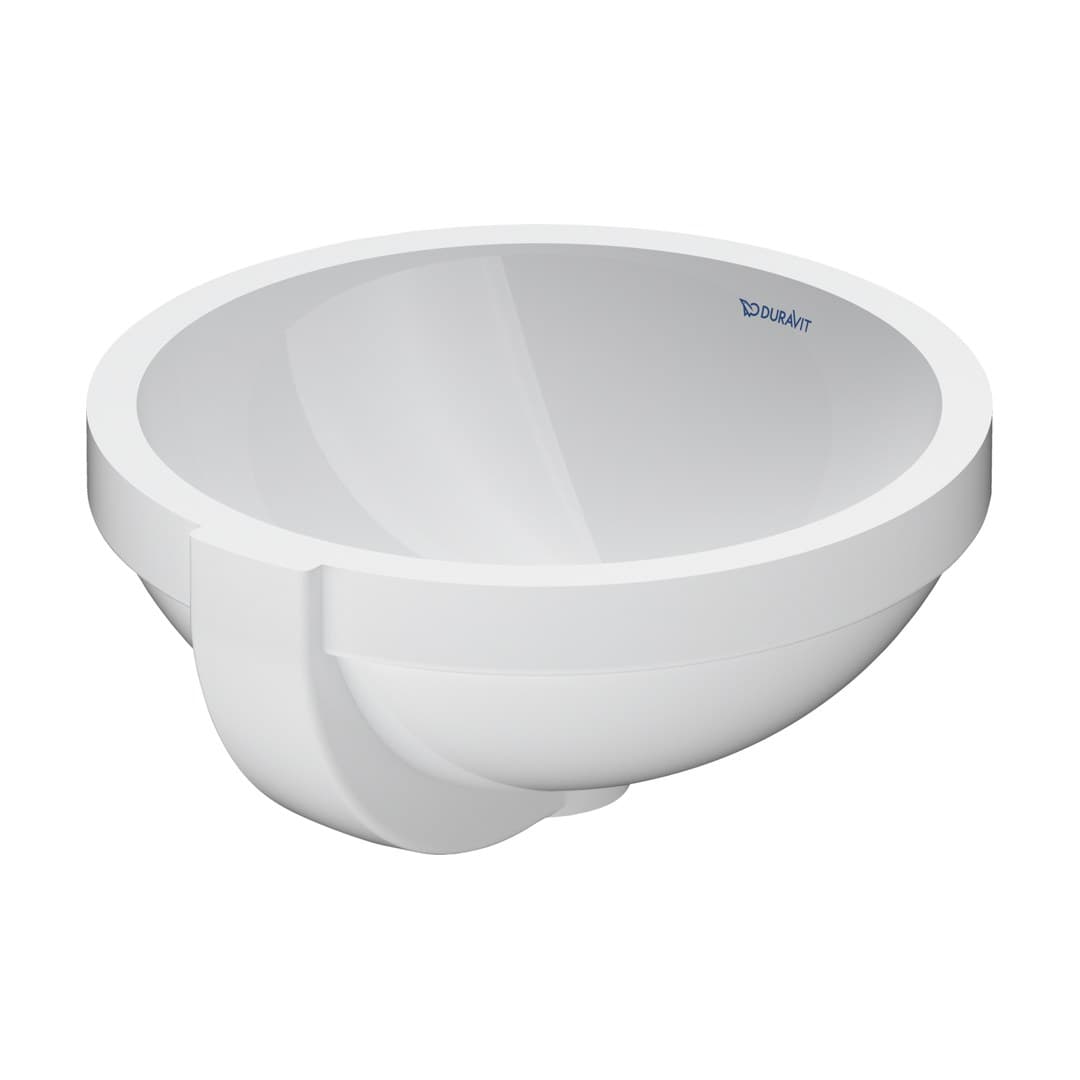 Duravit Architec – Νιπτήρας Υποκαθήμενος – 360×360 mm, χωρίς οπή, με υπερχείλιση – White High Gloss (0319320000)