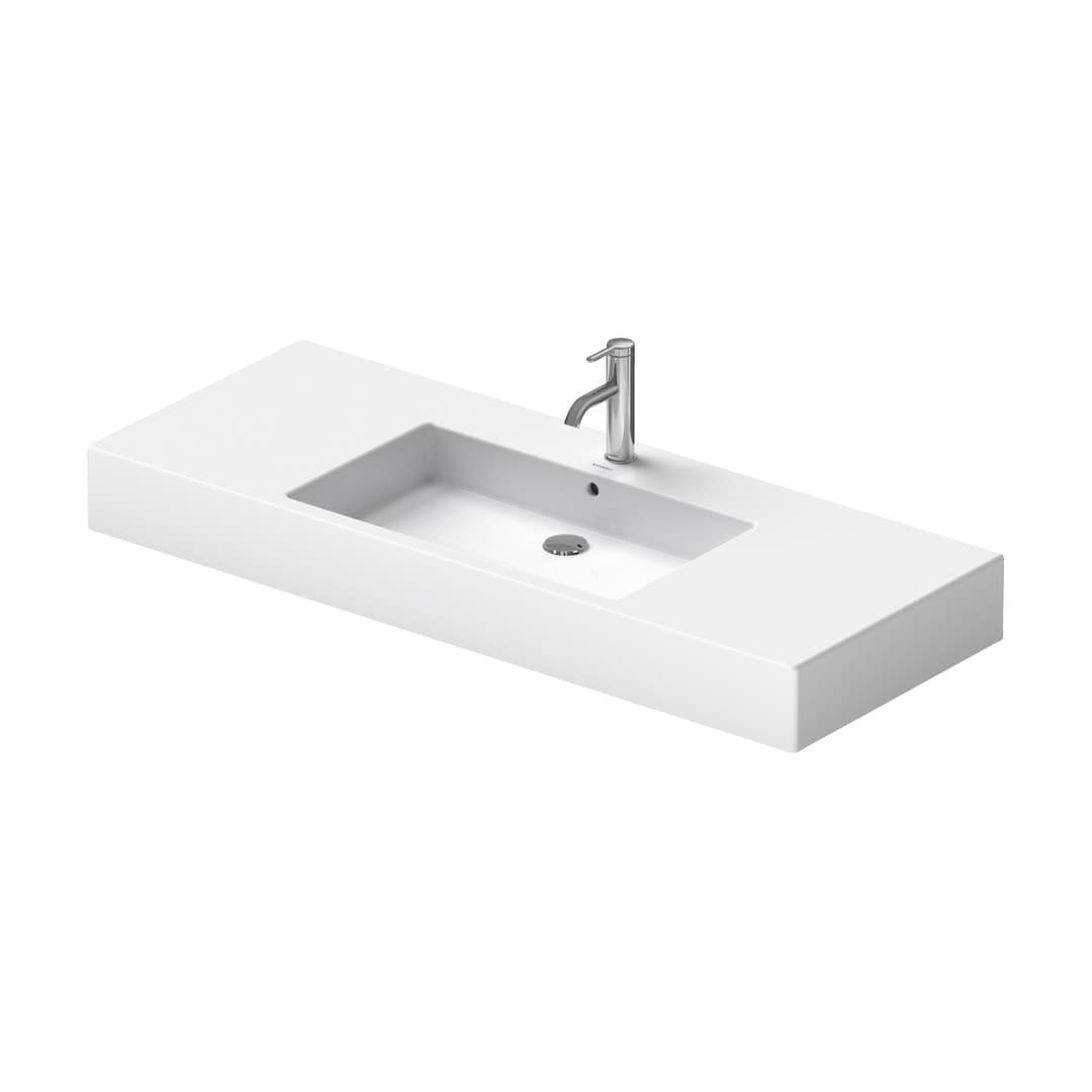 Duravit Vero – Νιπτήρας Κρεμαστός – 1250×490 mm, 1 οπή, με υπερχείλιση – White High Gloss (0329120000)