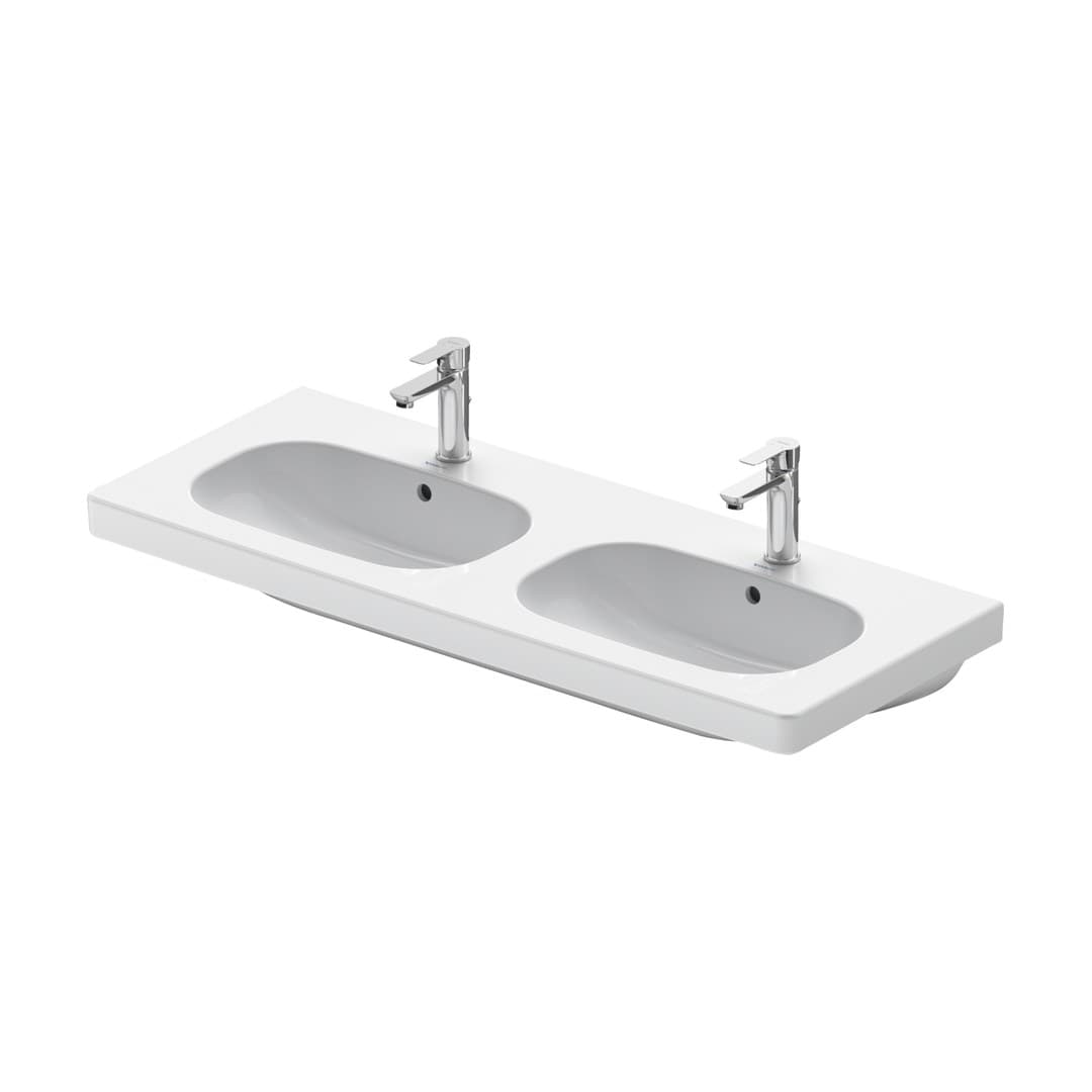 Duravit D-Code – Νιπτήρας Κρεμαστός – 1200×490 mm, 1 οπή, με υπερχείλιση – White High Gloss (03481200002)