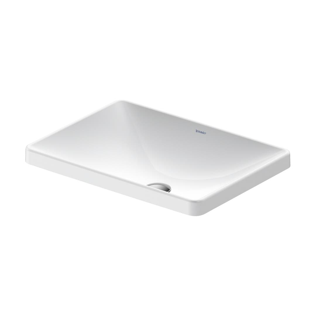 Duravit D-Neo – Νιπτήρας Ένθετος – 600×440 mm, χωρίς οπή, χωρίς υπερχείλιση – White High Gloss (0358600079)