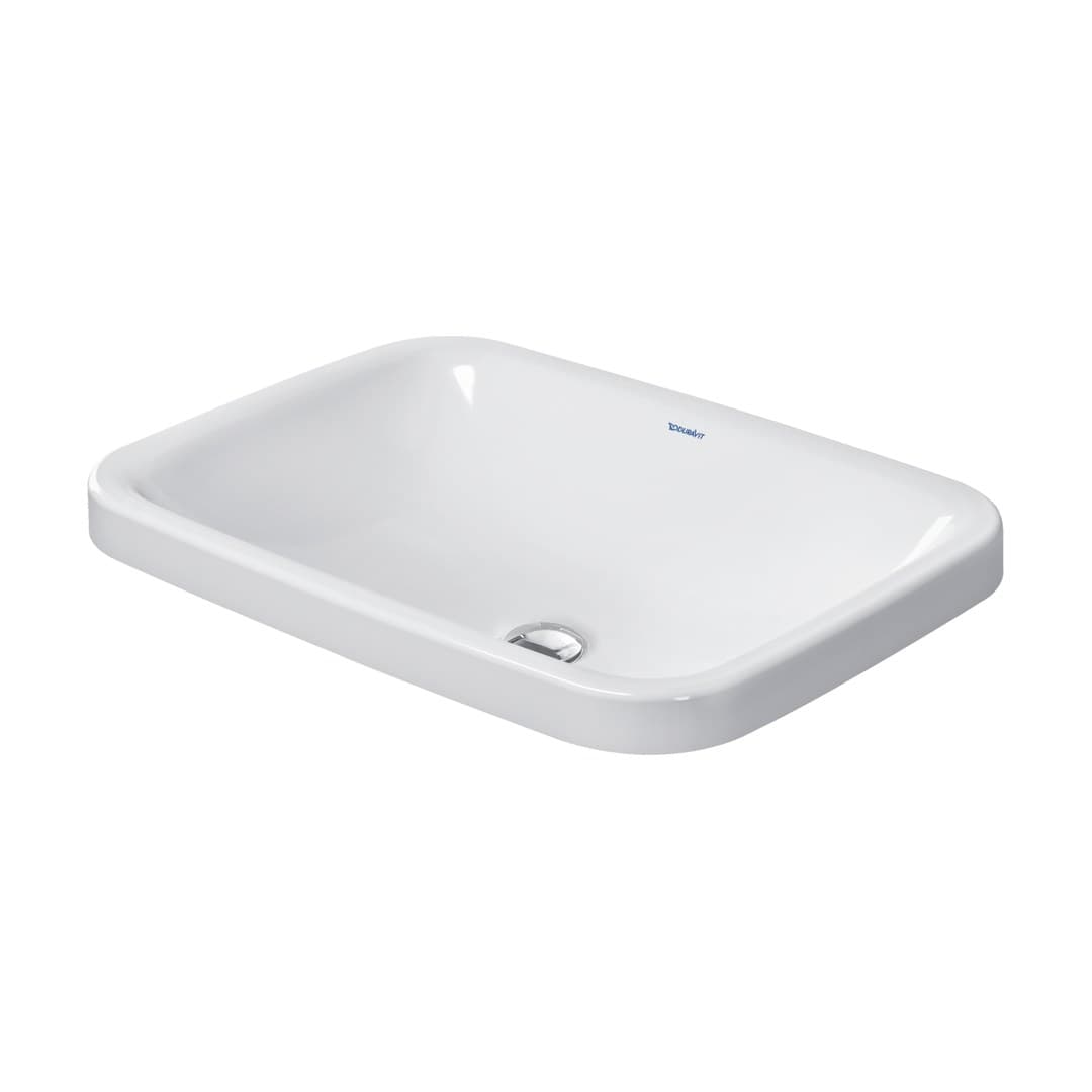 Duravit DuraStyle – Νιπτήρας Ένθετος – 600×430 mm, χωρίς οπή, χωρίς υπερχείλιση – White High Gloss (0372600000)