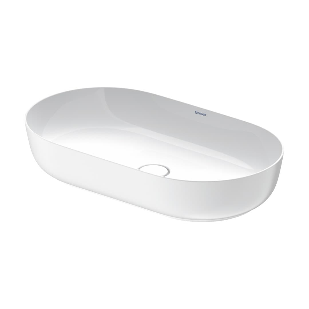 Duravit Luv – Νιπτήρας Επικαθήμενος – 700×400 mm, χωρίς οπή, χωρίς υπερχείλιση – White High Gloss, Satin Matt (0379702600)