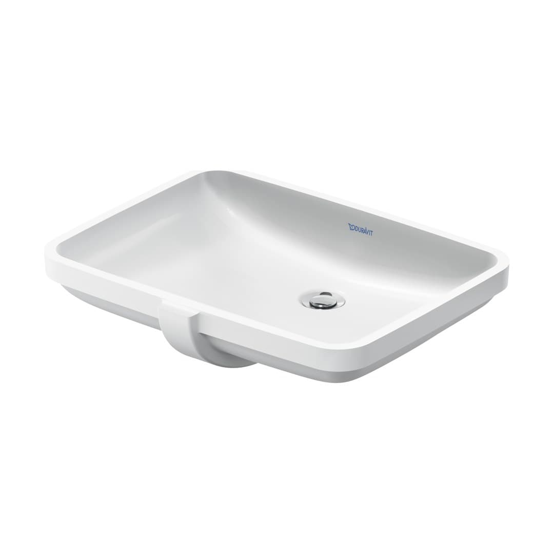 Duravit No.1 – Νιπτήρας Υποκαθήμενος – 550×400 mm, χωρίς οπή, με υπερχείλιση – White High Gloss (03955500282)