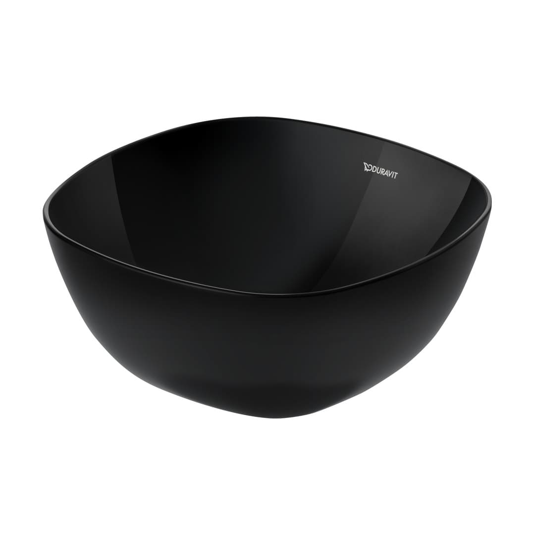Duravit Aurena – Νιπτήρας Επικαθήμενος – Black High Gloss, DuraShield (039635AB79)