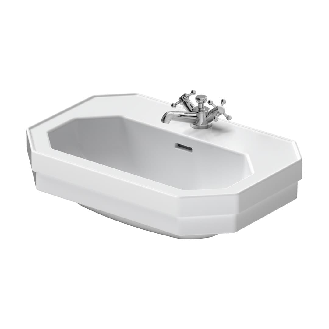 Duravit Series 1930 – Νιπτήρας Κρεμαστός – 600×410 mm, 1 οπή, με υπερχείλιση – White High Gloss (0438600000)