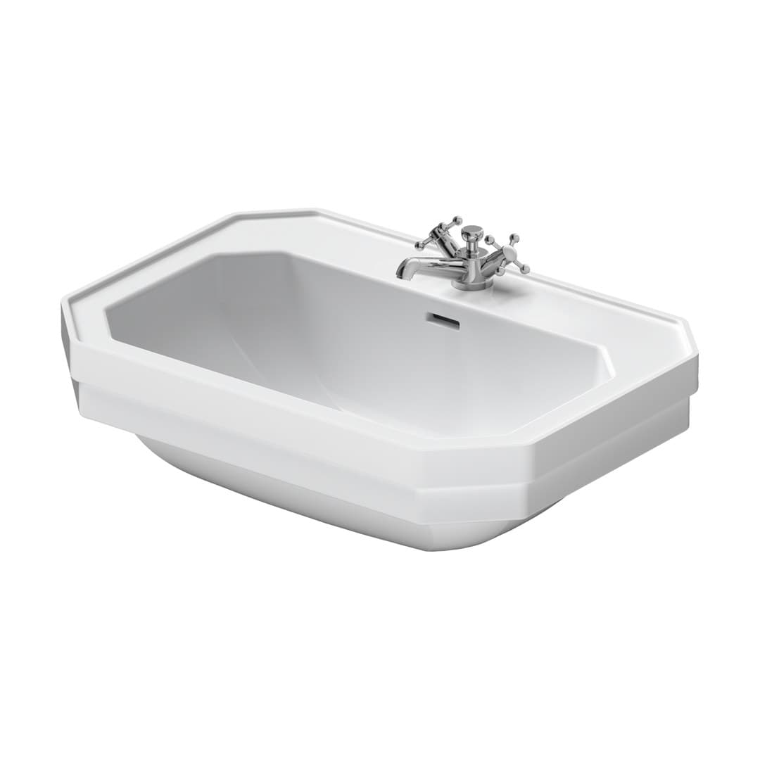 Duravit Series 1930 – Νιπτήρας Κρεμαστός – 700×500 mm, 1 οπή, με υπερχείλιση – White High Gloss (0438700000)