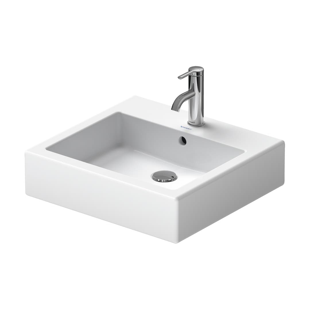 Duravit Vero – Νιπτήρας Επικαθήμενος – 500×470 mm, 1 οπή, με υπερχείλιση – White High Gloss (0452500000)