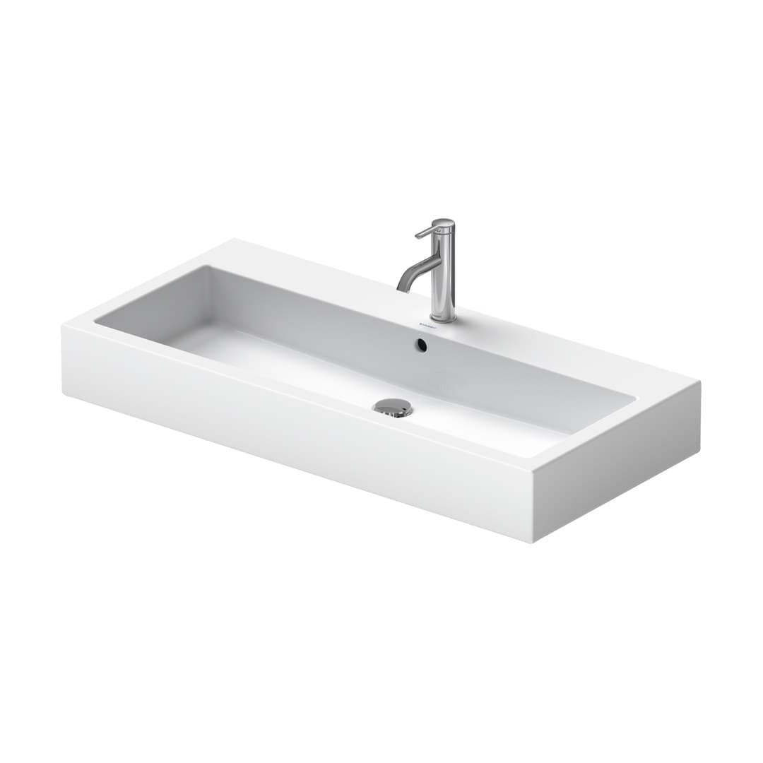 Duravit Vero – Νιπτήρας Κρεμαστός – 1000×470 mm, 1 οπή, με υπερχείλιση, Wall-mounted – White High Gloss (0454100000)