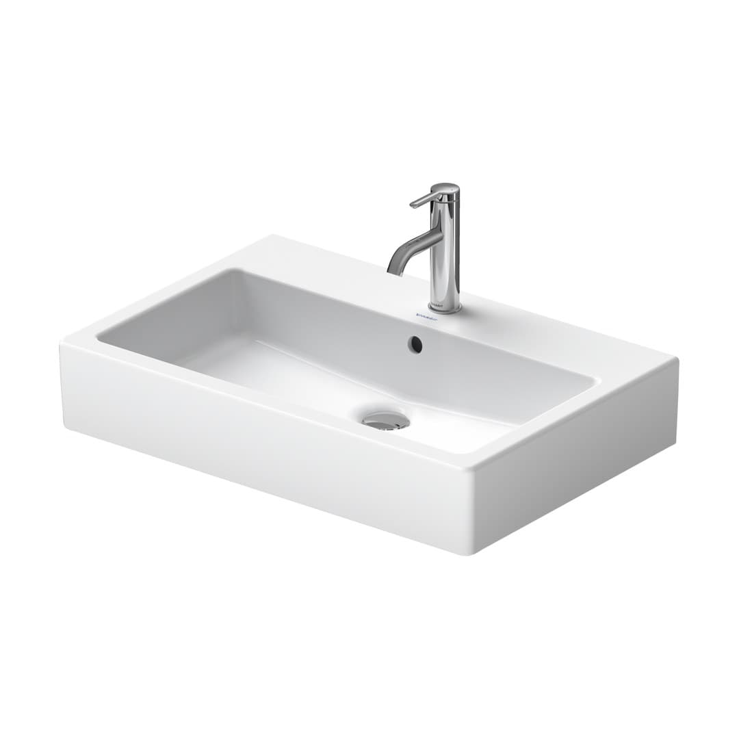 Duravit Vero – Νιπτήρας Κρεμαστός – 700×470 mm, 1 οπή, με υπερχείλιση, Wall-mounted – White High Gloss (0454700000)