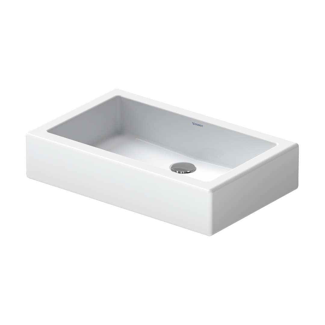 Duravit Vero – Νιπτήρας Επικαθήμενος – 600×380 mm, χωρίς οπή, χωρίς υπερχείλιση – White High Gloss (0455600000)