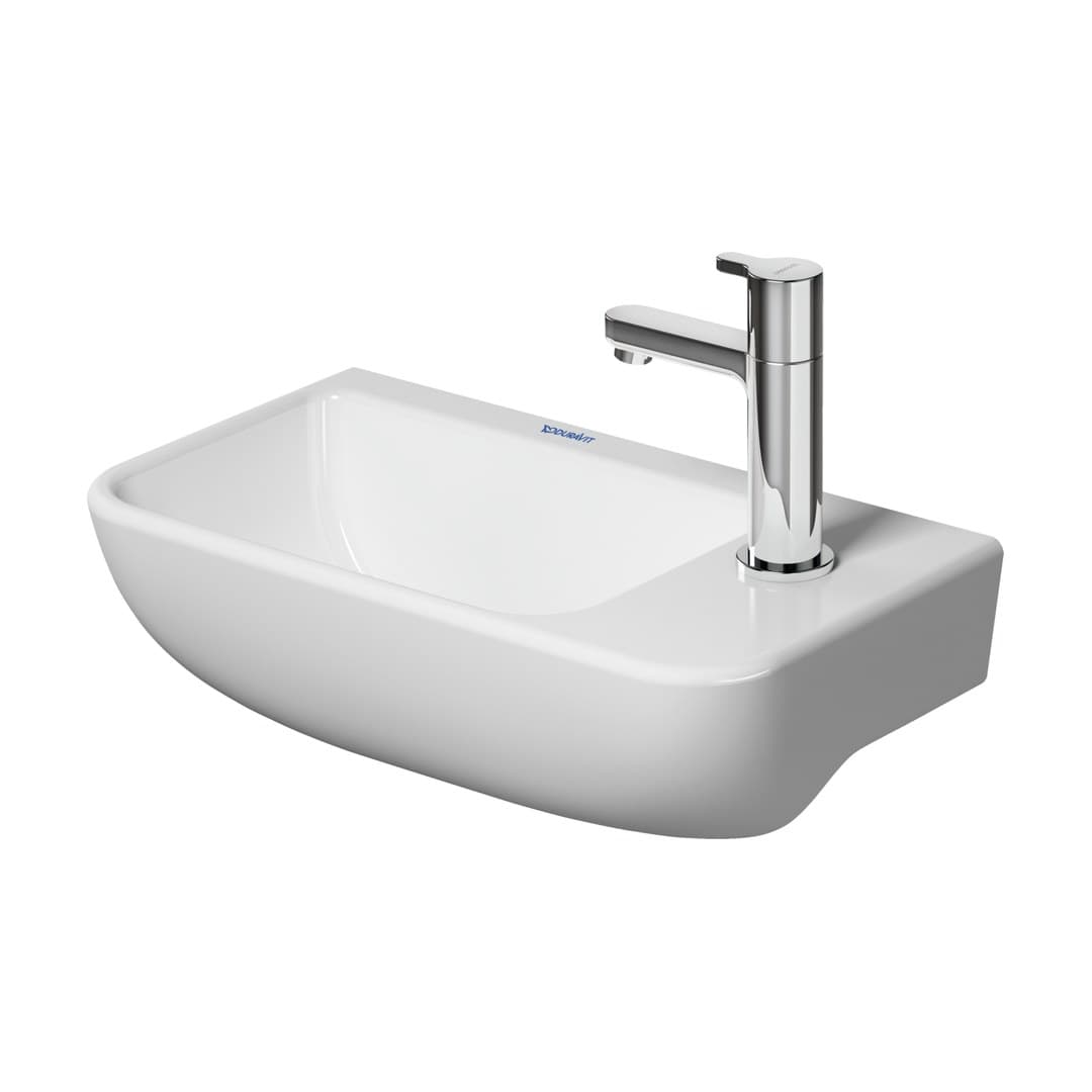 Duravit ME by Starck – Νιπτήρας Κρεμαστός – 400×220 mm, 1 οπή, χωρίς υπερχείλιση – White Satin Matt, DuraShield (071740AC00)