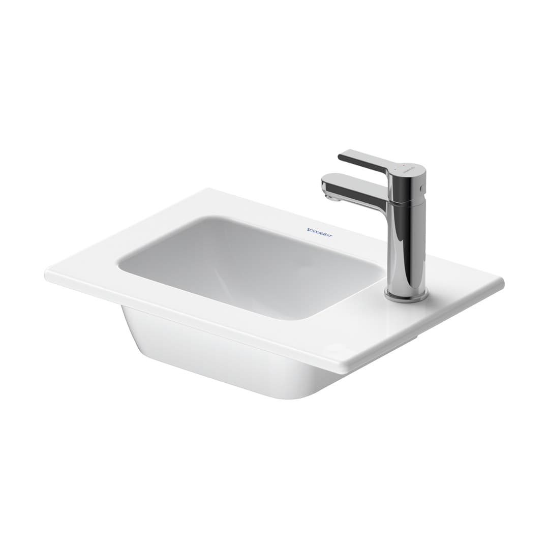 Duravit ME by Starck – Νιπτήρας Κρεμαστός – 430×300 mm, 1 οπή – White High Gloss, DuraShield (072343AA41)