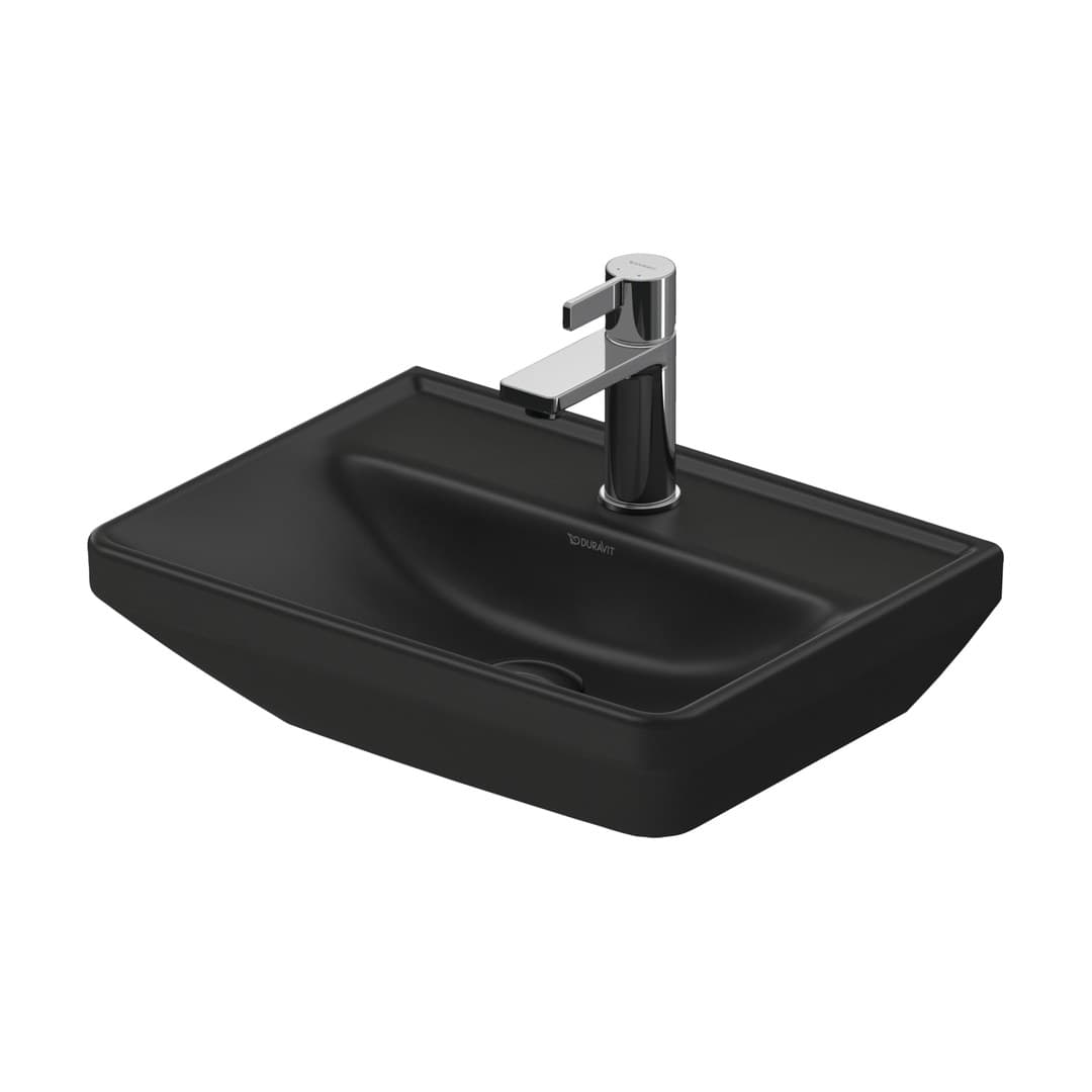 Duravit D-Neo – Νιπτήρας Κρεμαστός – 450×335 mm, 1 οπή, χωρίς υπερχείλιση – Anthracite Matt (0738451341)