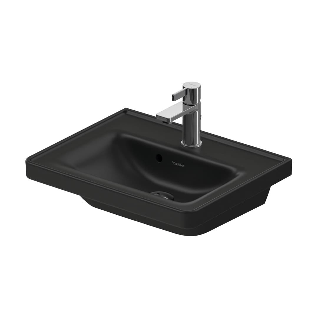 Duravit D-Neo – Νιπτήρας Κρεμαστός – 500×400 mm, με υπερχείλιση – Anthracite Matt (0742501300)