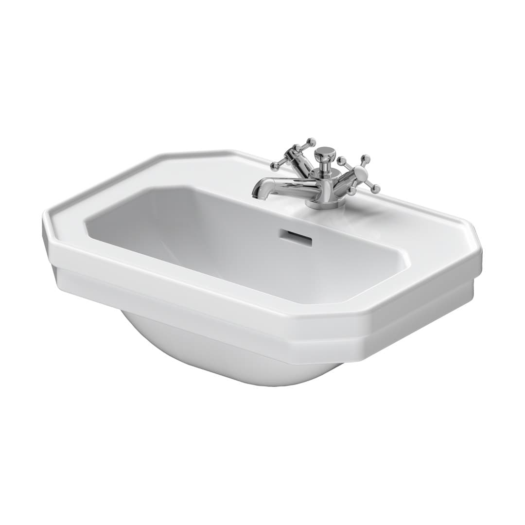 Duravit Series 1930 – Νιπτήρας Κρεμαστός – 500×365 mm, 1 οπή, με υπερχείλιση – White High Gloss (0785500000)