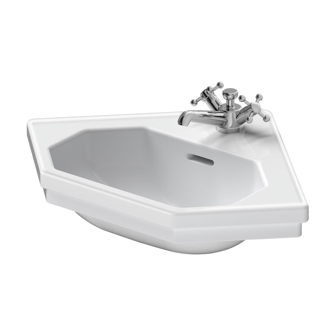 Duravit Series 1930 – Νιπτήρας Κρεμαστός – 595×450 mm, 1 οπή, με υπερχείλιση – White High Gloss (0793420000)