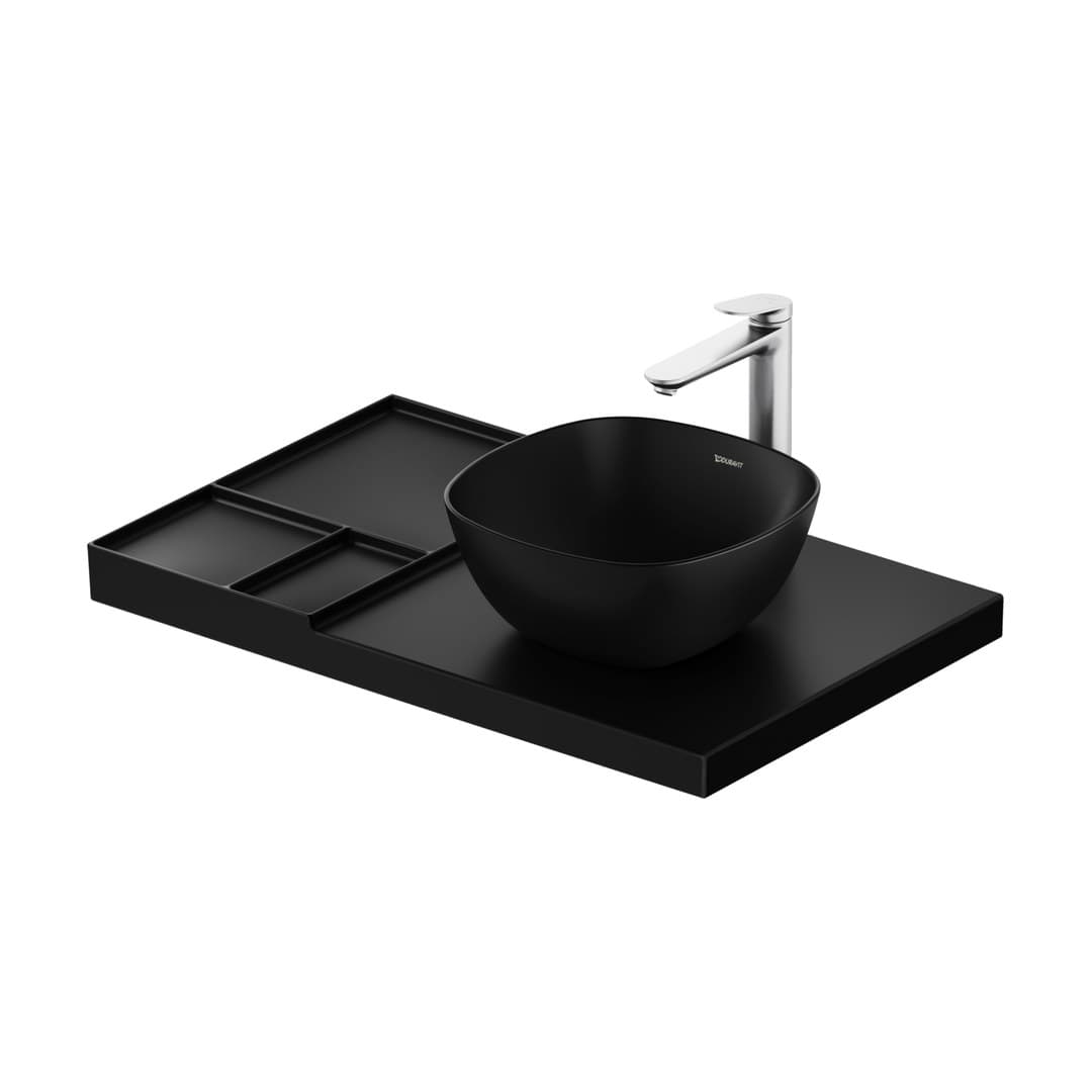 Duravit Aurena – Πάγκος Νιπτήρα – 800×500 mm, γούρνα δεξιά – Black Matt, DuraShield (099380AF00)