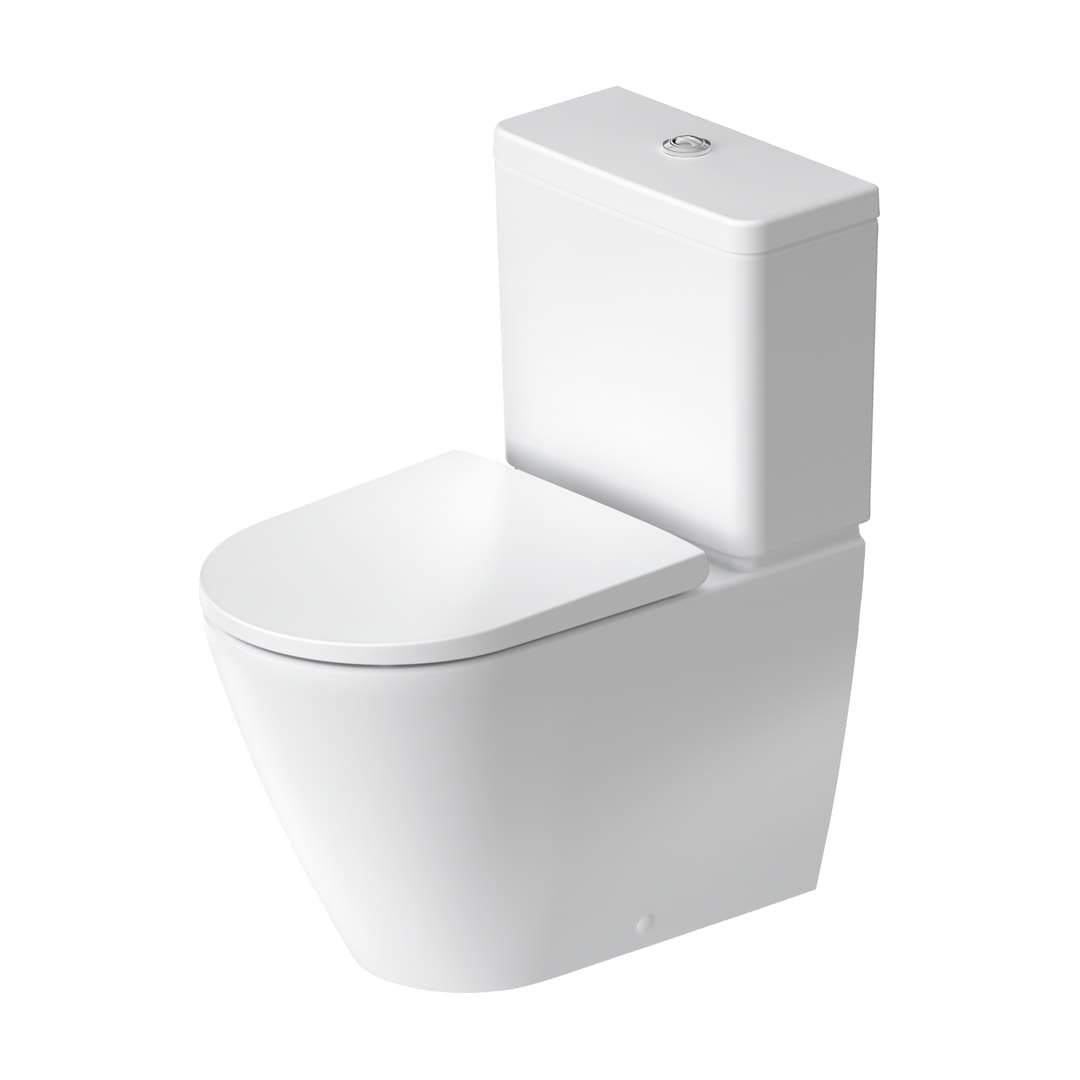 Duravit D-Neo – Λεκάνη Δαπέδου – 370×650 mm, Rimless – White Satin Matt, DuraShield (200209AC00)