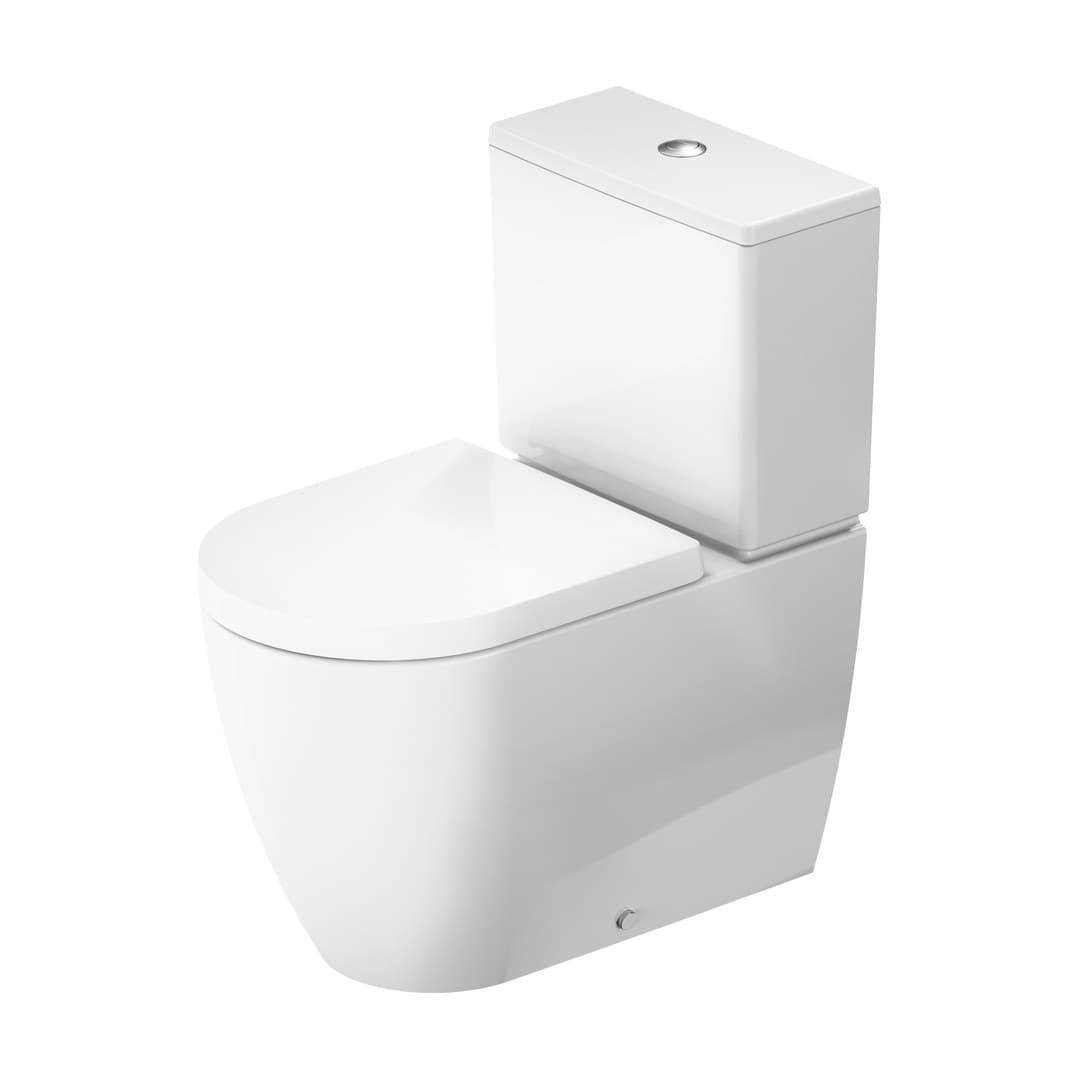 Duravit ME by Starck – Λεκάνη Δαπέδου – 370×650 mm, Rimless – White High Gloss, DuraShield (200509AA00)