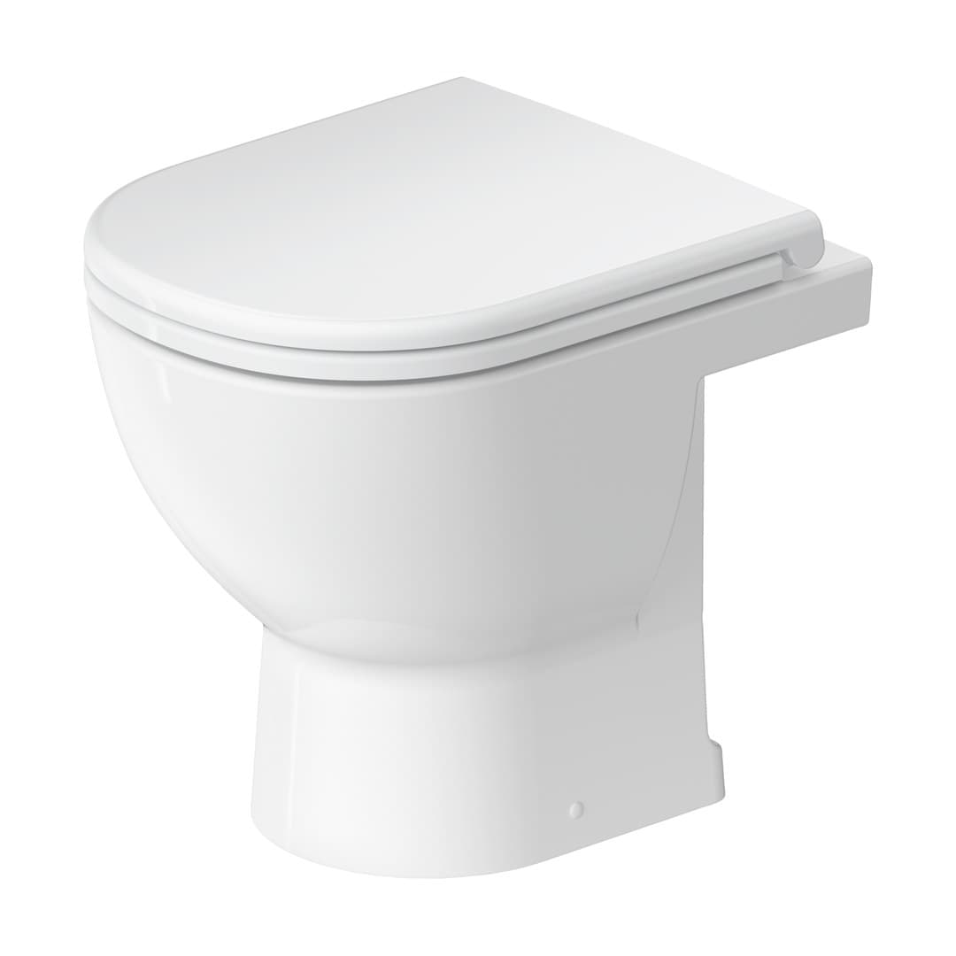 Duravit D-Code – Λεκάνη Δαπέδου – 370×480 mm, Rimless – White High Gloss (20360900002)