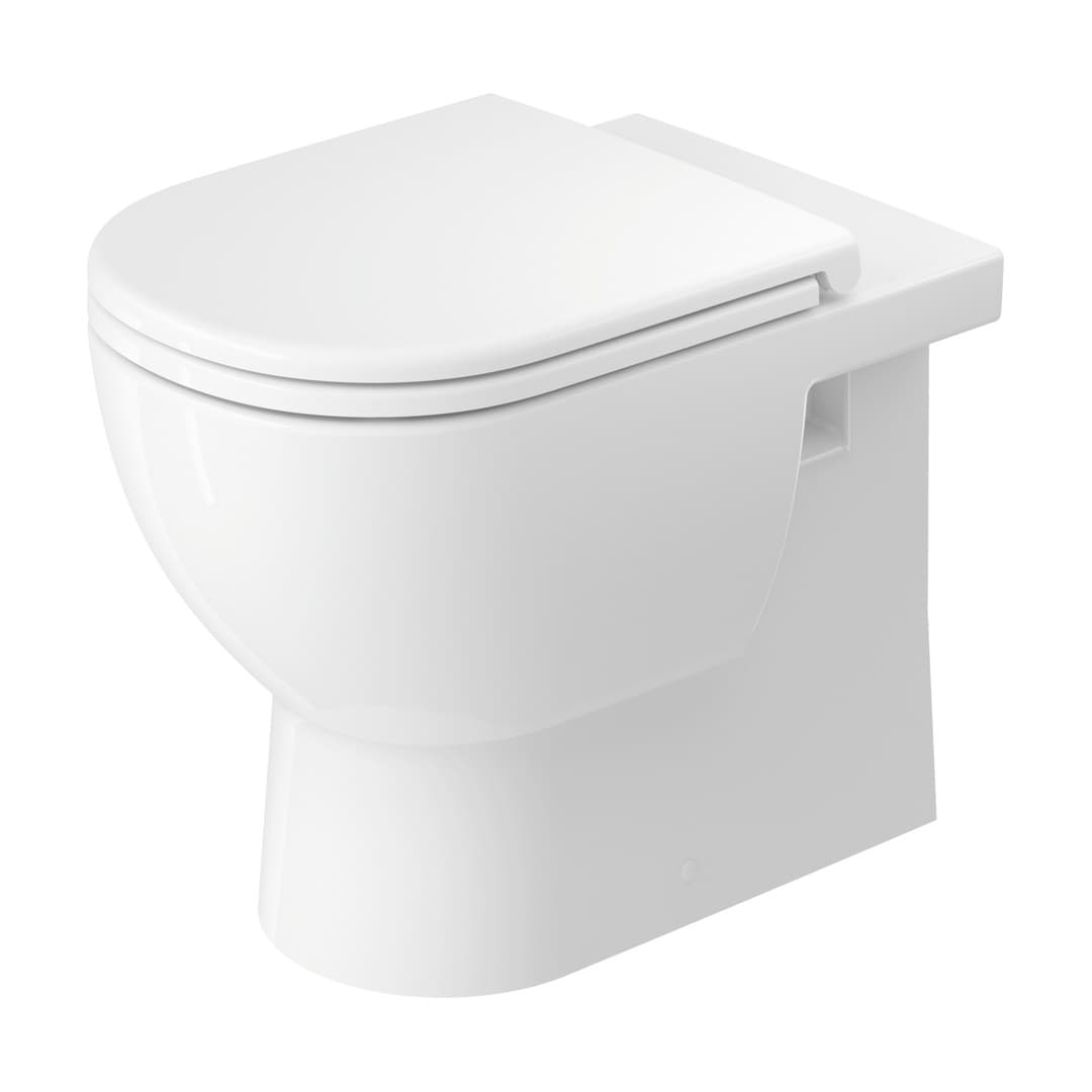 Duravit D-Code – Λεκάνη Δαπέδου – 370×570 mm, Rimless – White High Gloss (20370900002)