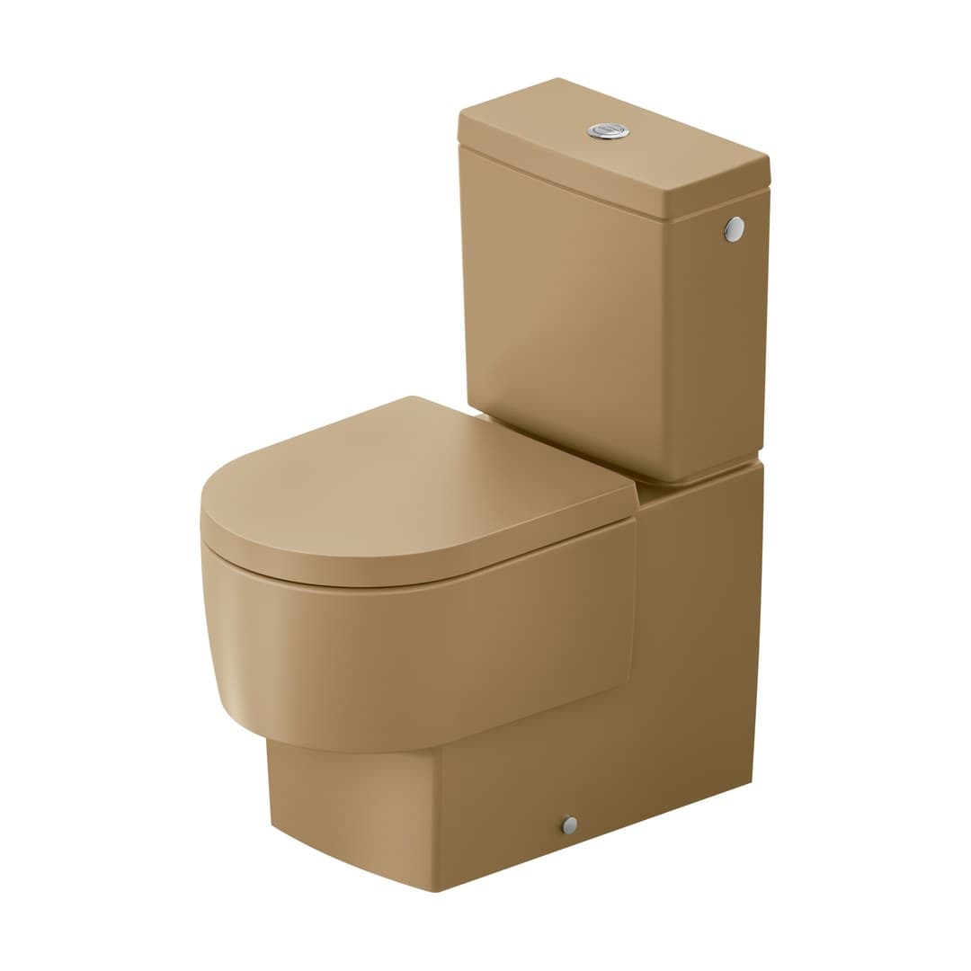 Duravit Balcoon – Λεκάνη Δαπέδου – 370×650 mm, Rimless – Clay terra Matt, DuraShield (207009AM00)