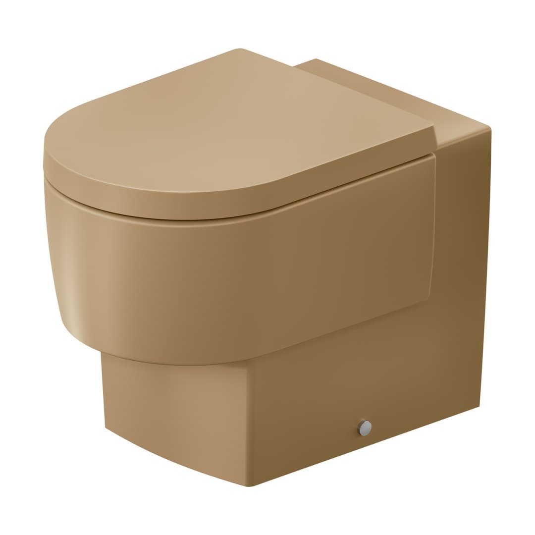 Duravit Balcoon – Λεκάνη Δαπέδου – 370×570 mm, Rimless – Clay terra Matt, DuraShield (207109AM00)