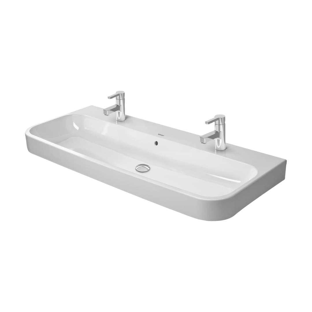 Duravit Happy D.2 – Νιπτήρας Κρεμαστός – 1200×505 mm, 1 οπή, με υπερχείλιση – White High Gloss (2318120024)