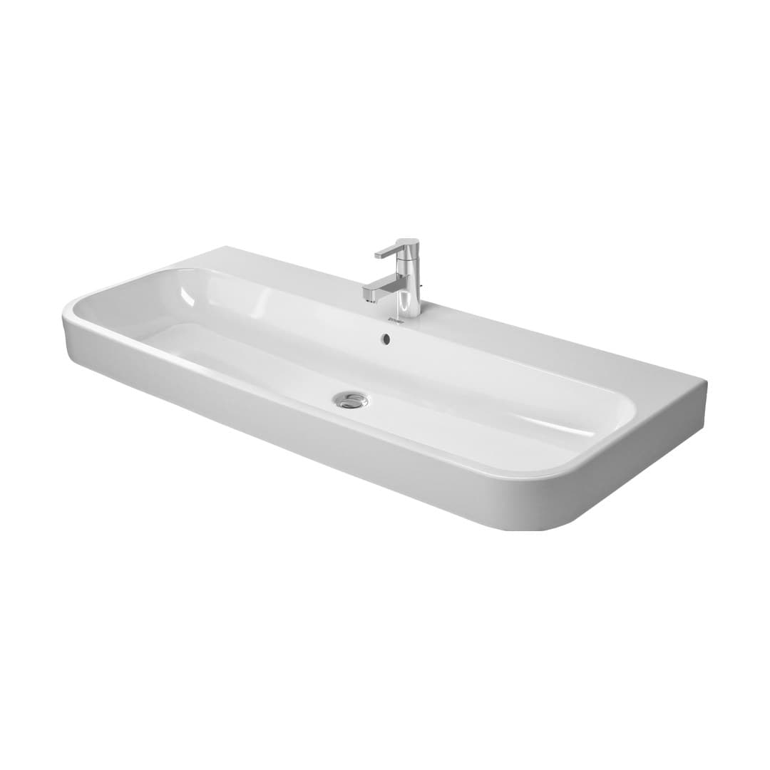 Duravit Happy D.2 – Νιπτήρας Κρεμαστός – 1200×505 mm, 1 οπή, με υπερχείλιση – White High Gloss (2318120027)