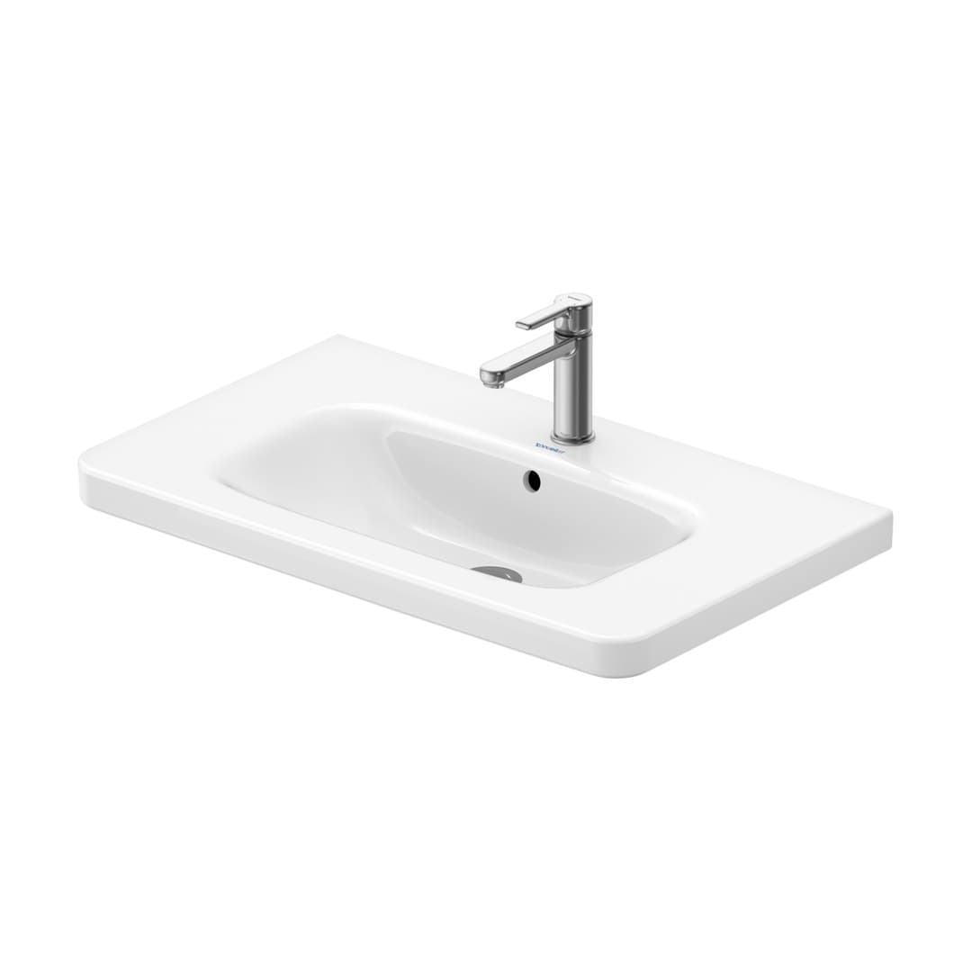 Duravit DuraStyle – Νιπτήρας Κρεμαστός – 800×480 mm, 1 οπή, με υπερχείλιση, γούρνα κέντρο – White High Gloss (2320800000)