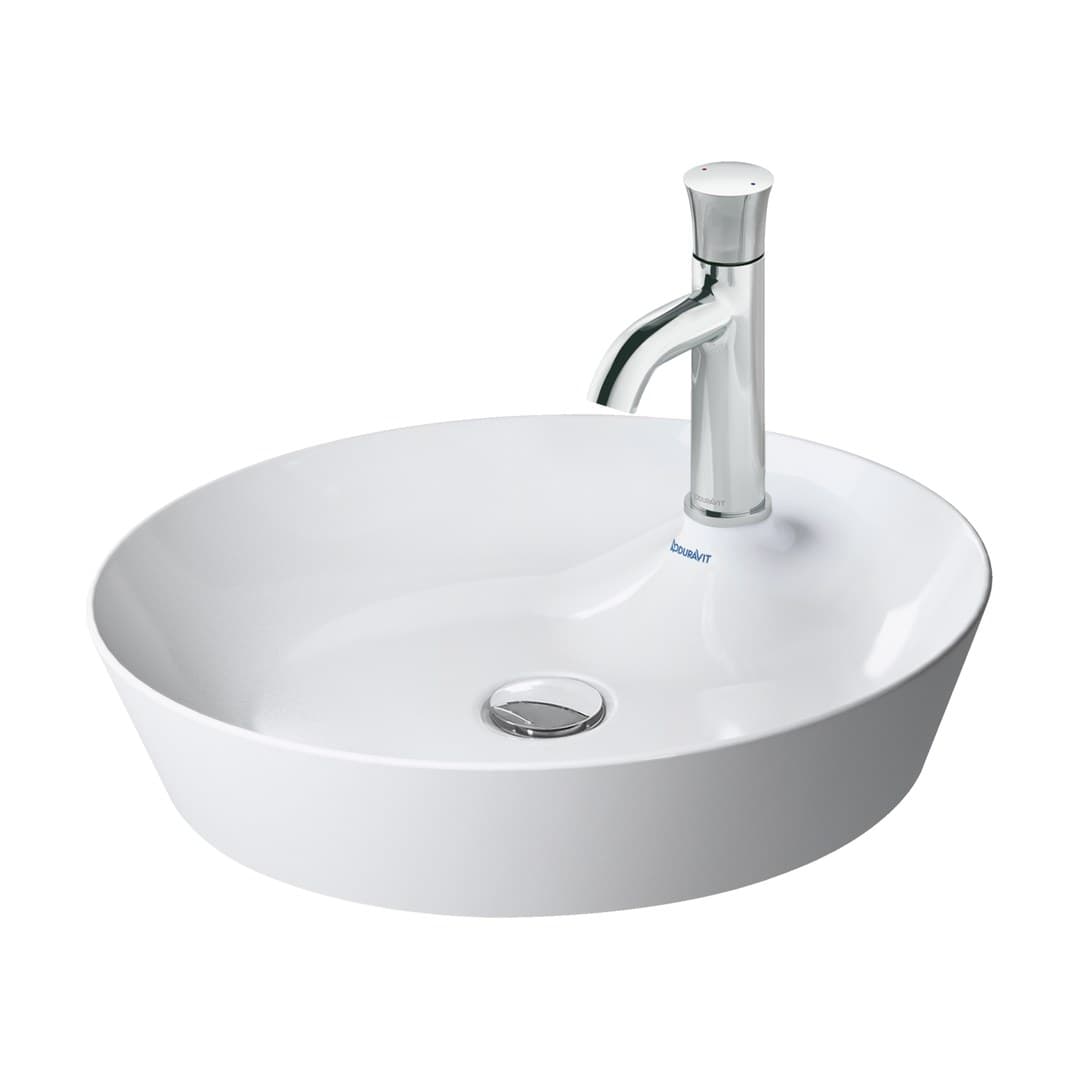 Duravit Cape Cod – Νιπτήρας Επικαθήμενος – 480×480 mm, 1 οπή, χωρίς υπερχείλιση – White High Gloss (2328480000)