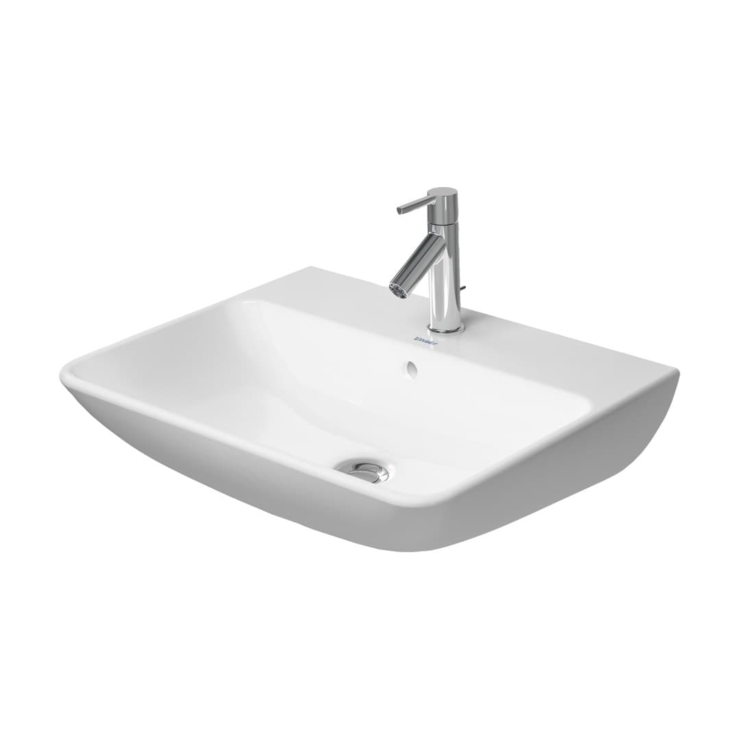 Duravit ME by Starck – Νιπτήρας Κρεμαστός – 600×460 mm, 1 οπή, με υπερχείλιση – White Satin Matt, DuraShield (233560AC00)