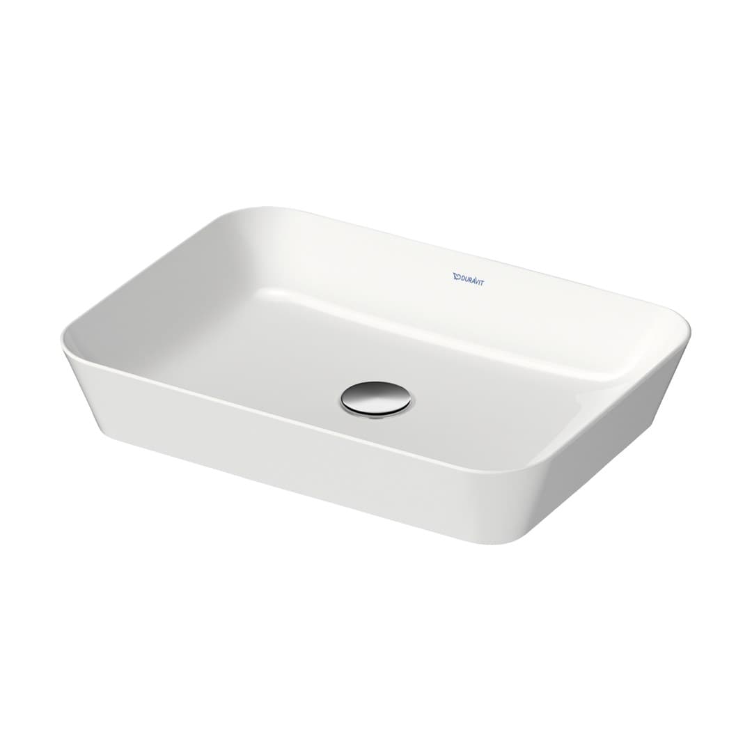 Duravit Cape Cod – Νιπτήρας Επικαθήμενος – 550×400 mm, χωρίς οπή, χωρίς υπερχείλιση – White High Gloss (2347550000)