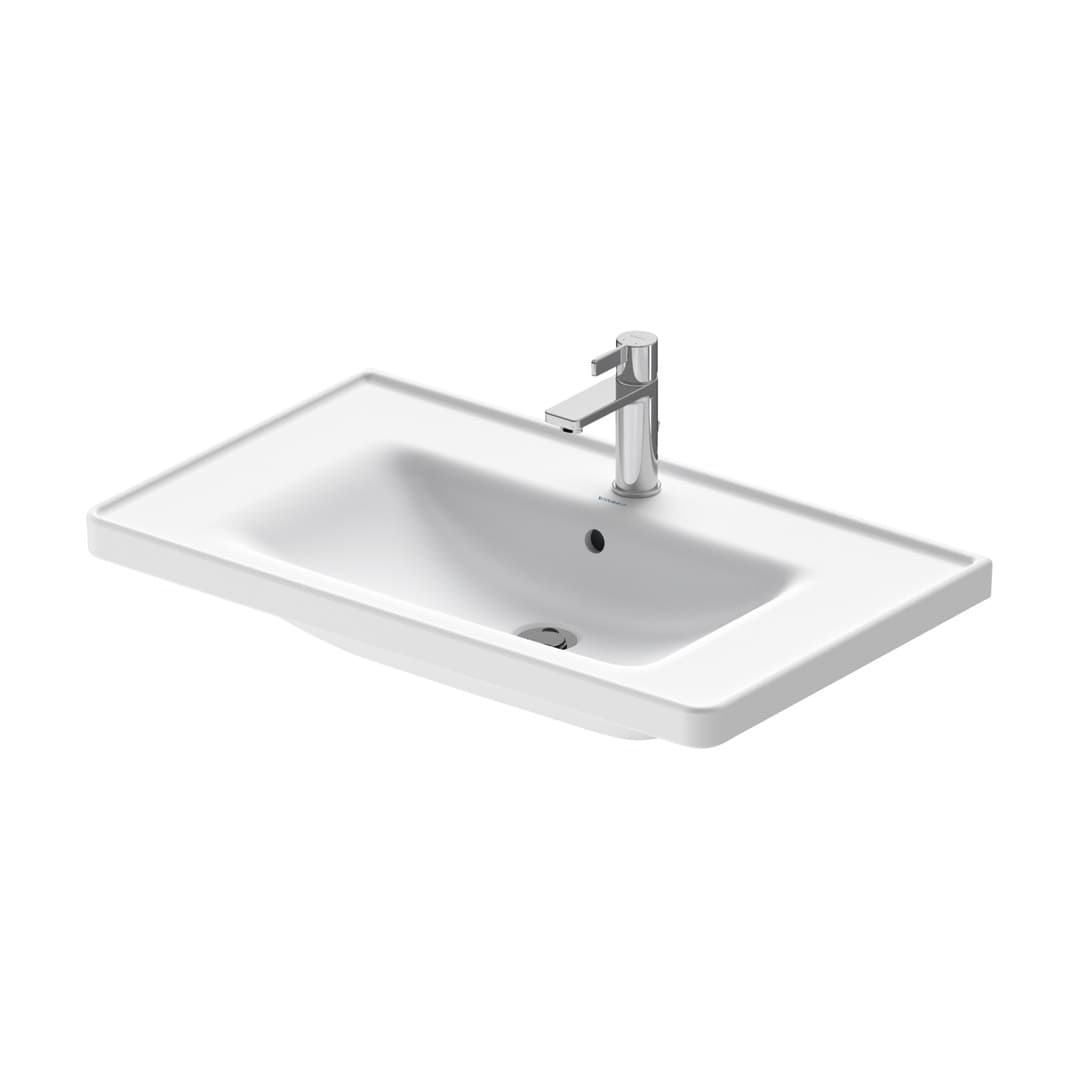 Duravit D-Neo – Νιπτήρας Κρεμαστός – 800×480 mm, με υπερχείλιση – White Satin Matt (2367803200)