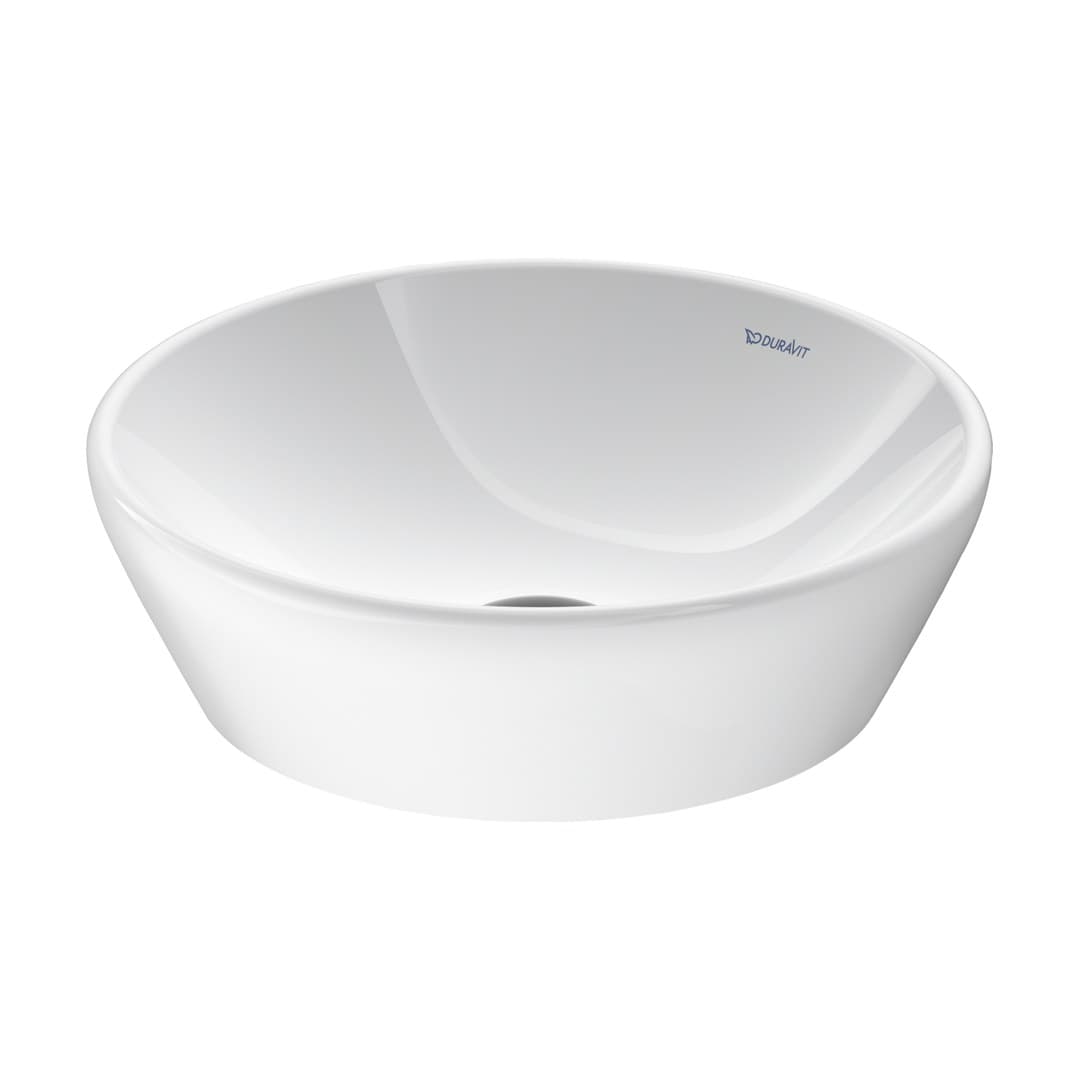 Duravit D-Neo – Νιπτήρας Επικαθήμενος – 400×400 mm, χωρίς οπή, χωρίς υπερχείλιση, σχήμα Round – White High Gloss (2371400070)