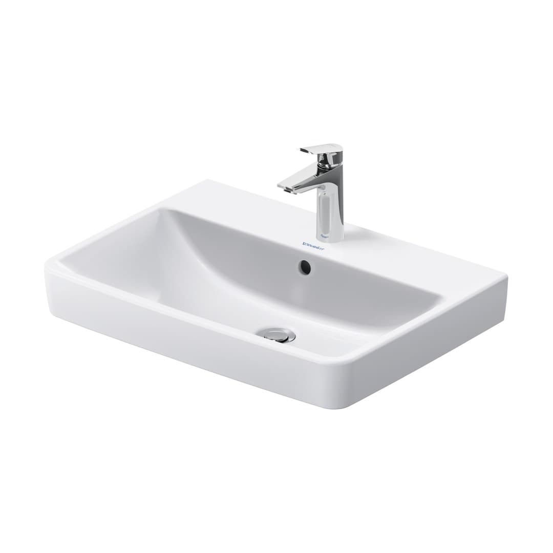 Duravit No.1 – Νιπτήρας Κρεμαστός – 650×460 mm, 1 οπή, με υπερχείλιση – White High Gloss (23756500002)