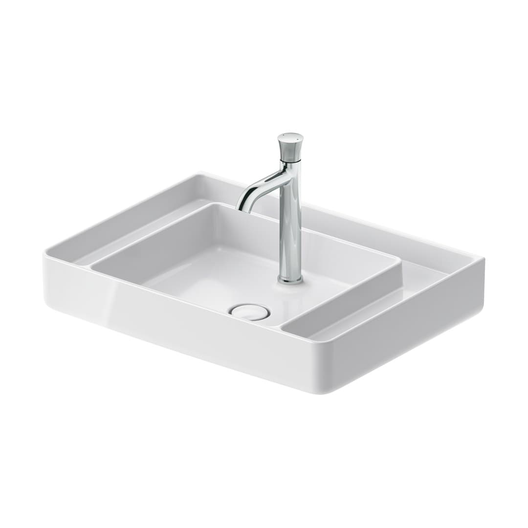 Duravit Bento Starck Box – Νιπτήρας Κρεμαστός – White High Gloss, HygieneGlaze (2379652000)