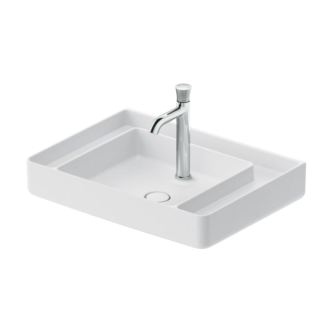 Duravit Bento Starck Box – Νιπτήρας Κρεμαστός – White Satin Matt, HygieneGlaze (2379653000)
