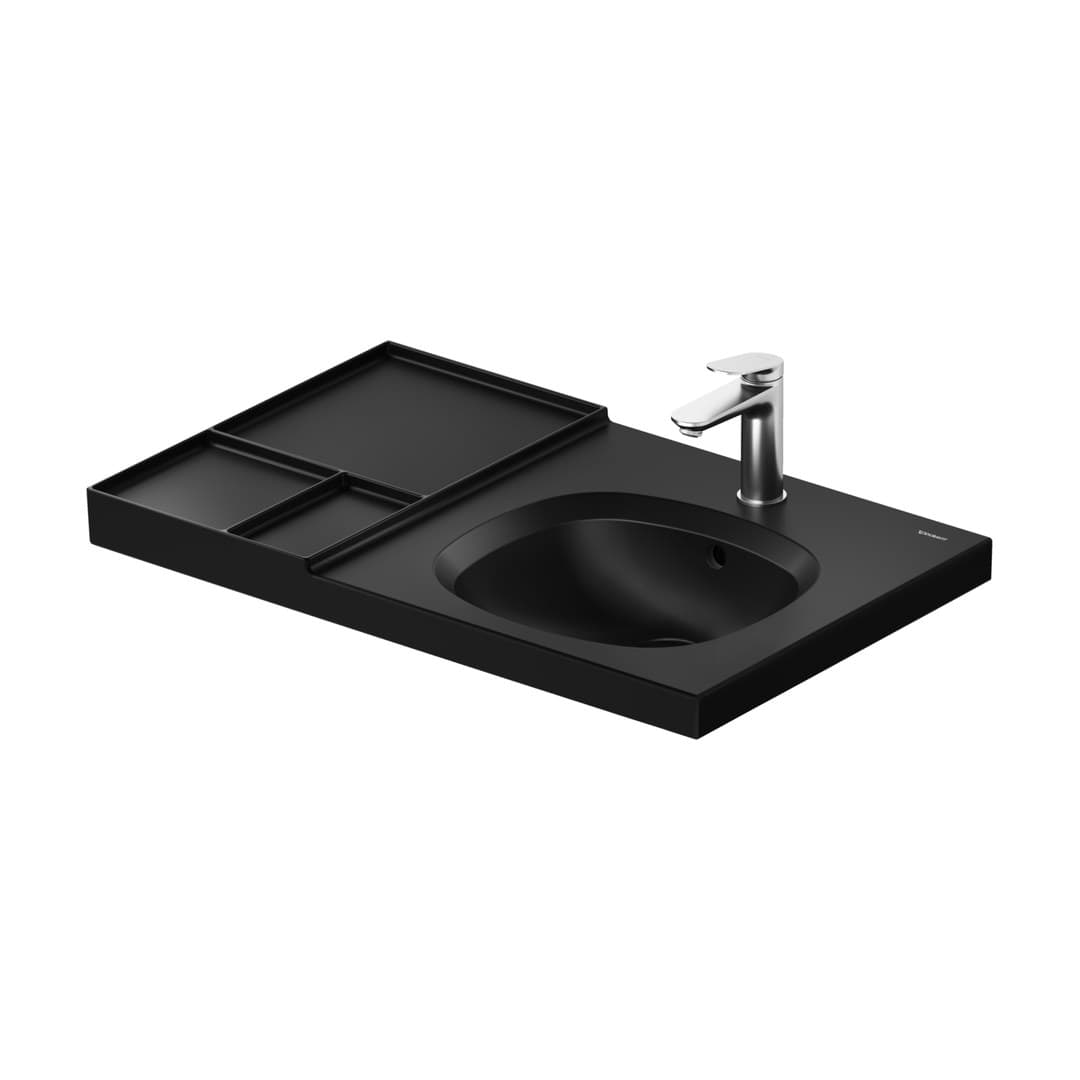 Duravit Aurena – Νιπτήρας Επίπλου – 800×500 mm, 1 οπή, με υπερχείλιση – Black Matt, DuraShield (238880AF00)