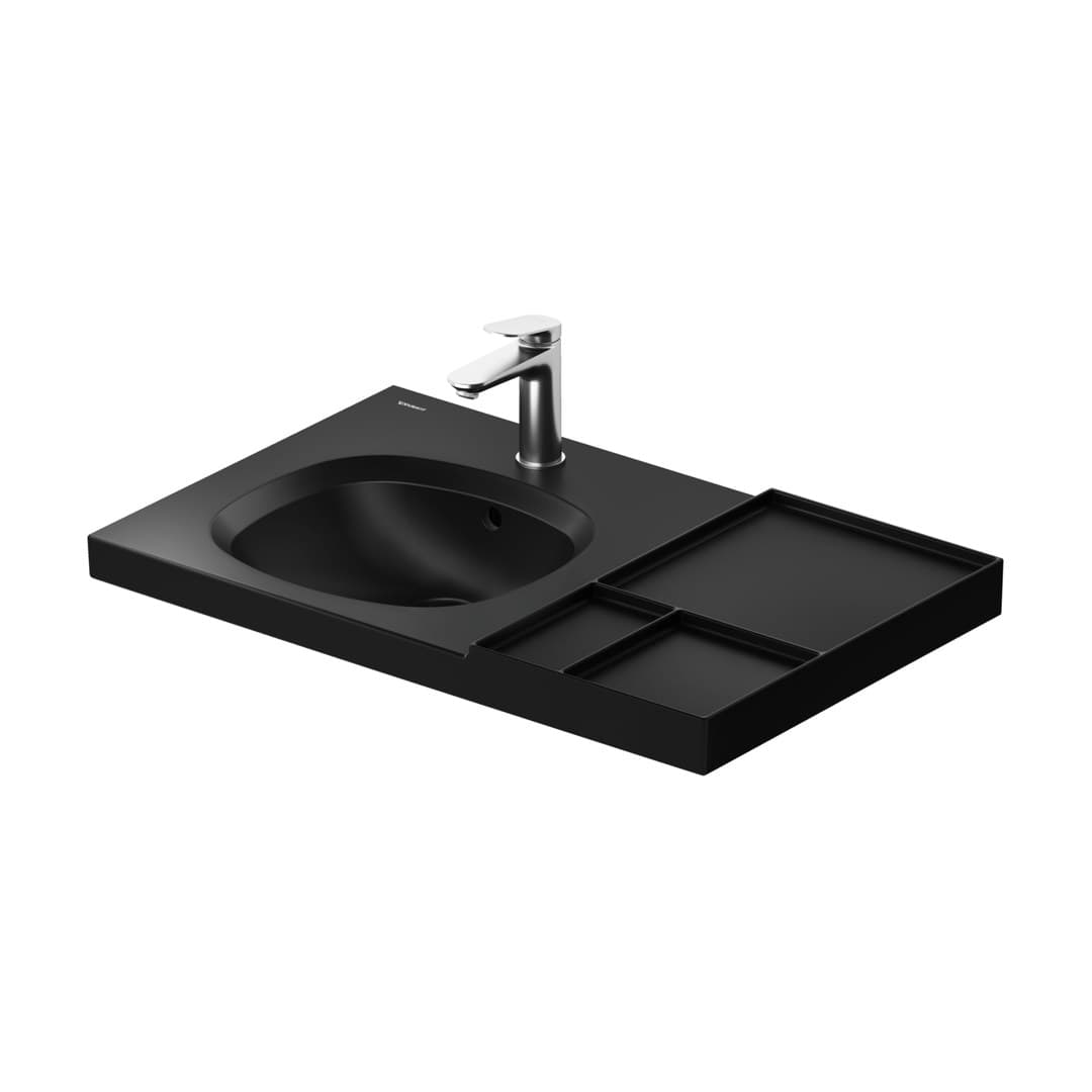 Duravit Aurena – Νιπτήρας Επίπλου – 800×500 mm, 1 οπή, με υπερχείλιση – Black Matt, DuraShield (238980AF00)