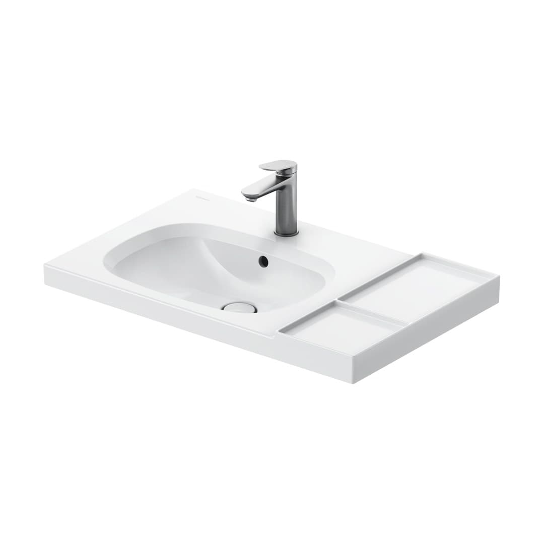 Duravit Aurena – Νιπτήρας Επίπλου – 800×500 mm, 1 οπή, με υπερχείλιση – White High Gloss, DuraShield (239580AA00)