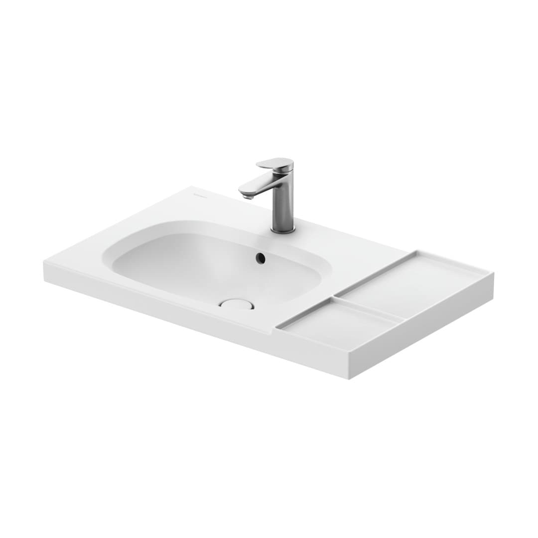 Duravit Aurena – Νιπτήρας Επίπλου – 800×500 mm, 1 οπή, με υπερχείλιση – White Satin Matt, DuraShield (239580AC00)