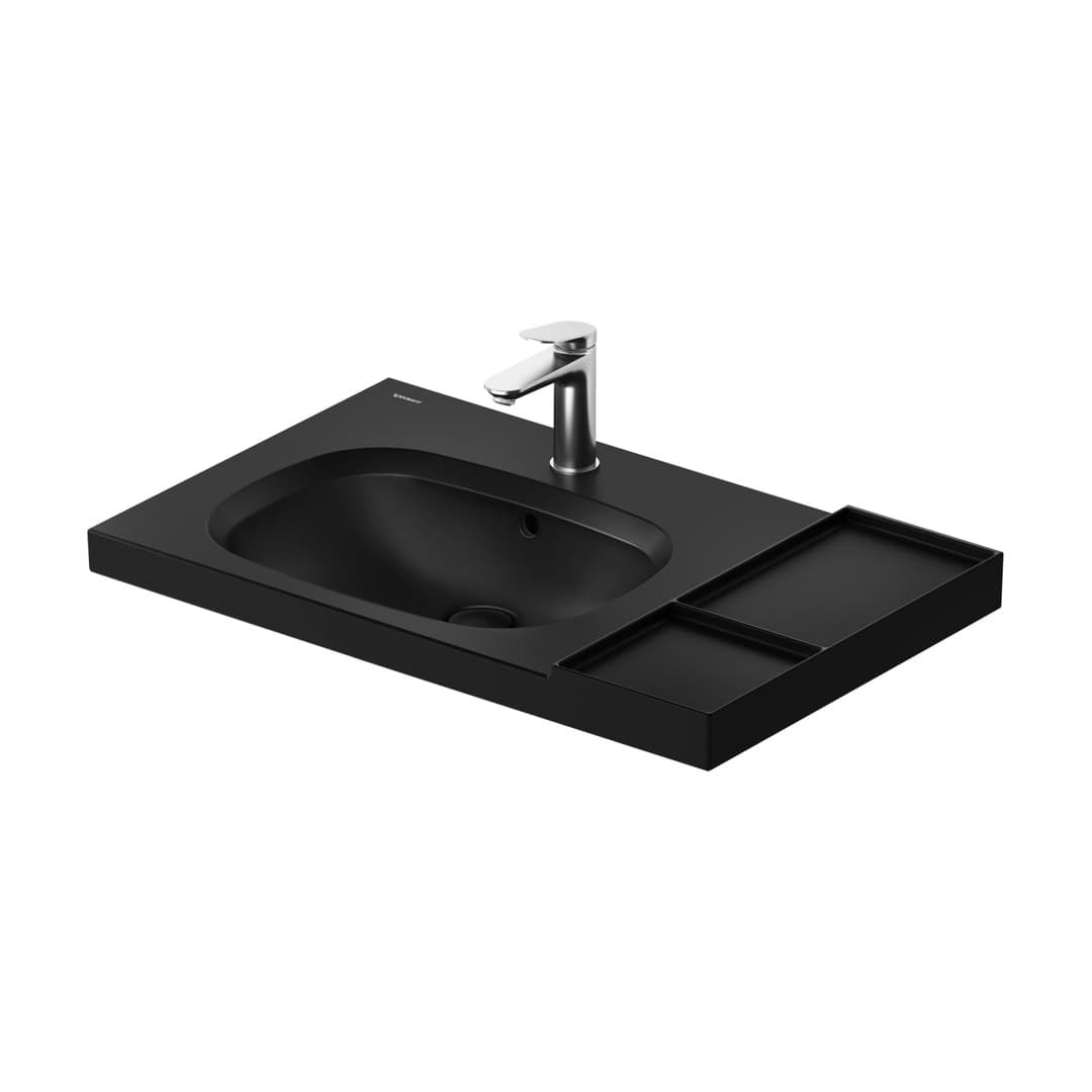 Duravit Aurena – Νιπτήρας Επίπλου – 800×500 mm, 1 οπή, με υπερχείλιση – Black Matt, DuraShield (239580AF00)