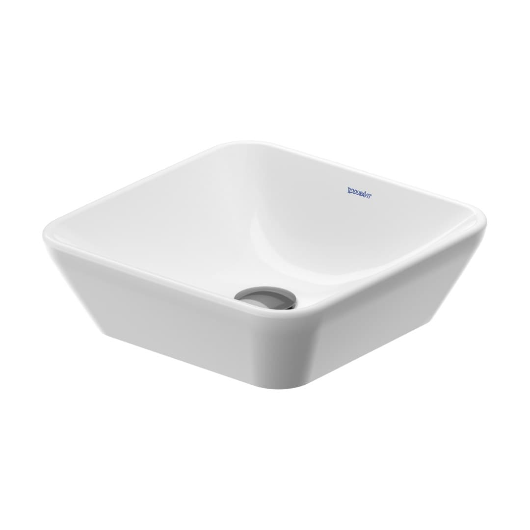 Duravit D-Neo – Νιπτήρας Επικαθήμενος – 400×400 mm, χωρίς οπή, χωρίς υπερχείλιση, σχήμα Square – White High Gloss (2397400070)