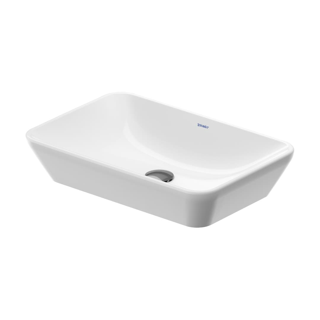 Duravit D-Neo – Νιπτήρας Επικαθήμενος – 600×400 mm, χωρίς οπή, χωρίς υπερχείλιση, σχήμα Rectangular – White High Gloss (2397600070)