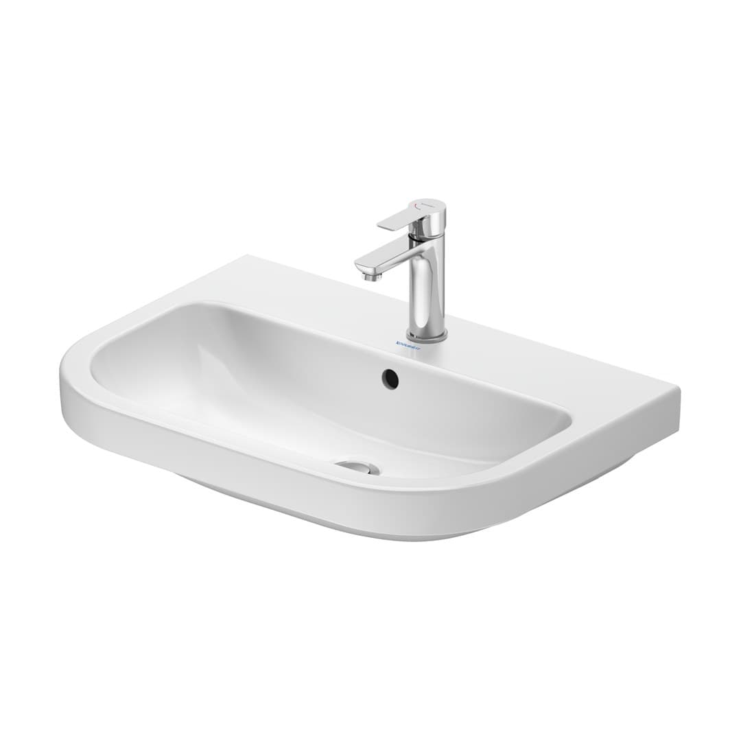 Duravit D-Code – Νιπτήρας Κρεμαστός – 650×460 mm, 1 οπή, με υπερχείλιση – White High Gloss (23986500002)